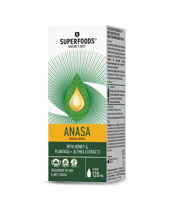 SUPERFOODS ANASA SYRUP HONEY PLANTAGO ALTHEA 120ml