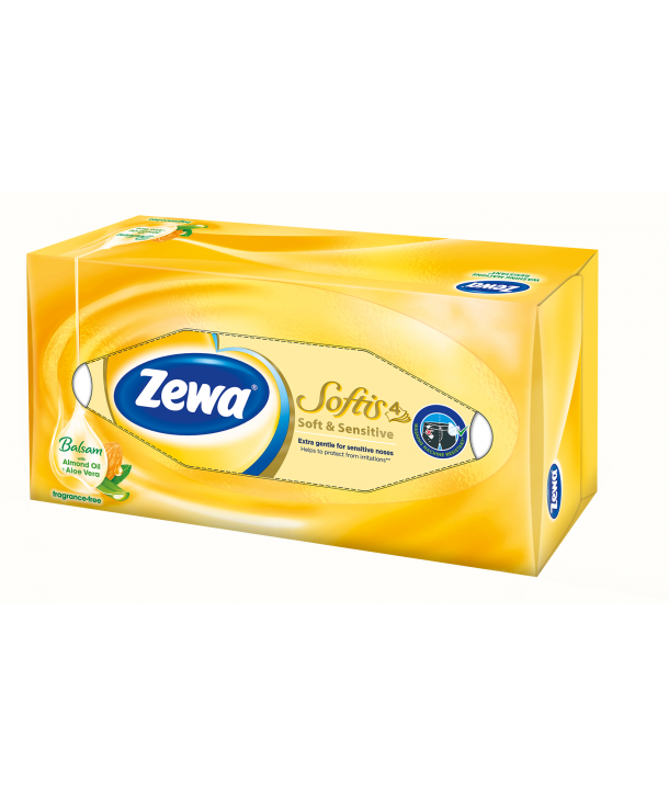 ZEWA SOFTIS SOFT & SENSITIVE BALSAM WITH ALMOND OIL ΕΠΙΤΡΑΠΕΖΙΑ ΧΑΡΤΟΜΑΝΤΗΛΑ 80 ΦΥΛΛΑ