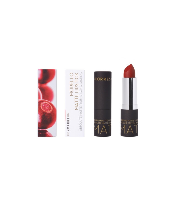 KORRES MORELLO MATTE LIPSTICK 57 SCARLET SUEDE MATTE 3.5gr