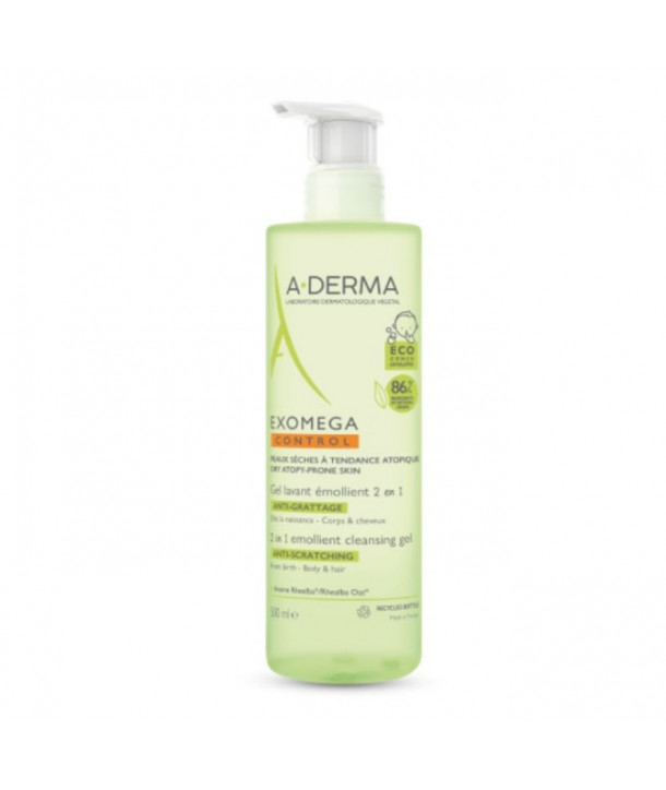 ADERMA EXOMEGA CONTROL 2 IN 1 EMOLLIENT CLEANSING GEL 500ml