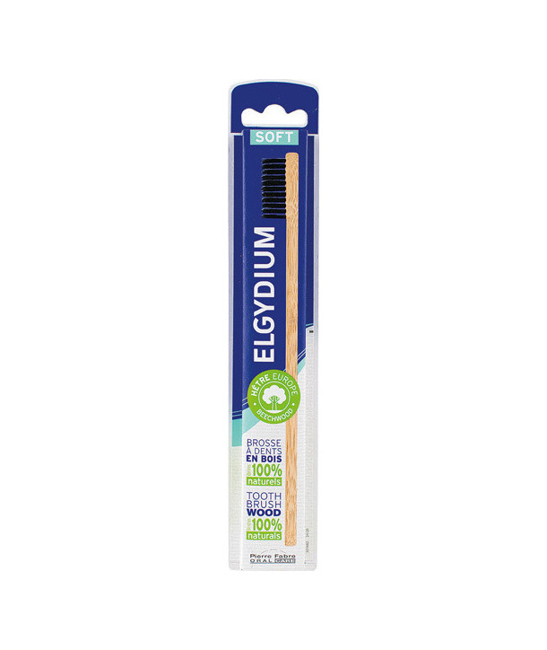 ELGYDIUM TOOTHBRUSH WOOD ECO FRIENDLY ΟΔΟΝΤΟΒΟΥΡΤΣΑ ΜΑΥΡΟ