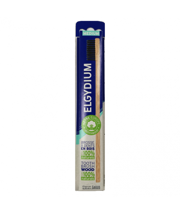 ELGYDIUM MEDIUM TOOTHBRUSH WOOD ECO FRIENDLY ΟΔΟΝΤΟΒΟΥΡΤΣΑ ΜΑΥΡΕΣ ΙΝΕΣ