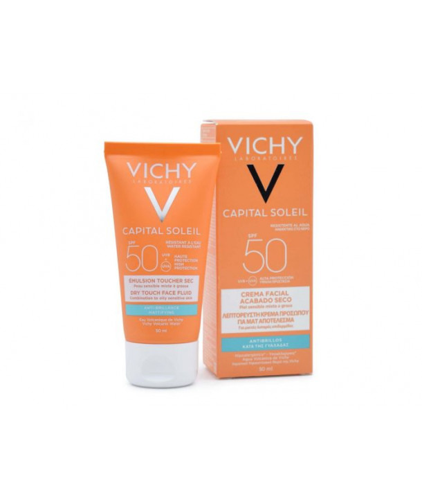 VICHY CAPITAL SOLEIL ΛΕΠΤΟΡΕΥΣΤΗ ΚΡΕΜΑ ΠΡΟΣΩΠΟΥ ΓΙΑ ΜΑΤ ΑΠΟΤΕΛΕΣΜΑ SPF50 50ml