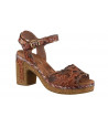 LAURA VITA ISABELLA BROWN SANDALS