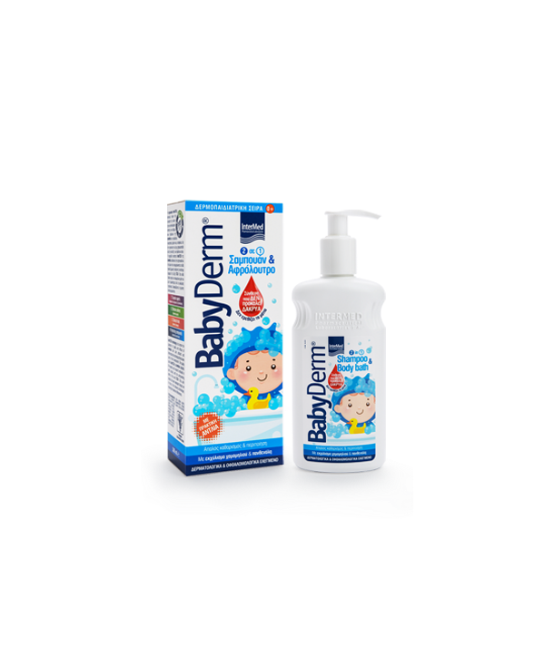 BABYDERM ΑΠΑΛΟ 2 ΣΕ 1 ΣΑΜΠΟΥΑΝ ΑΦΡΟΛΟΥΤΡΟ 300ml