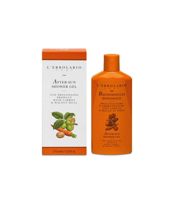 L'ERBOLARIO AFTER SUN SHOWER GEL WITH CARROT & WALNUT HULL 375ml