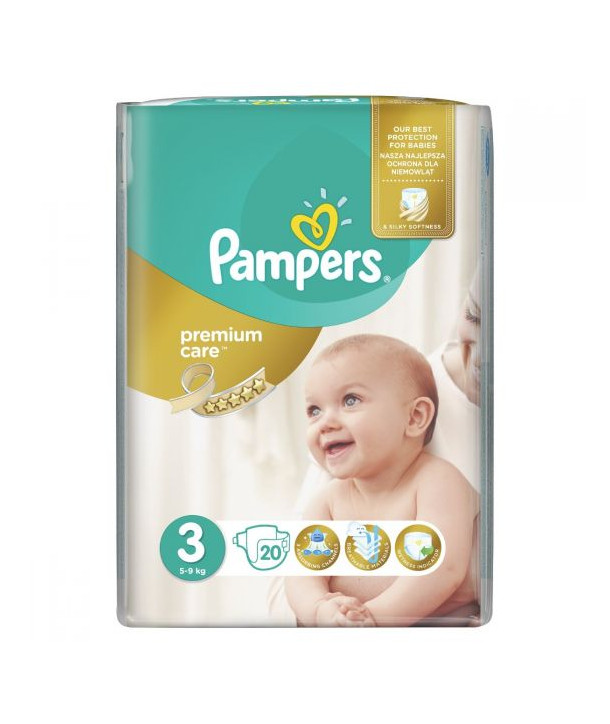 PAMPERS PREMIUM CARE SIZE 3 5-9kg 20 ΤΕΜΑΧΙΑ
