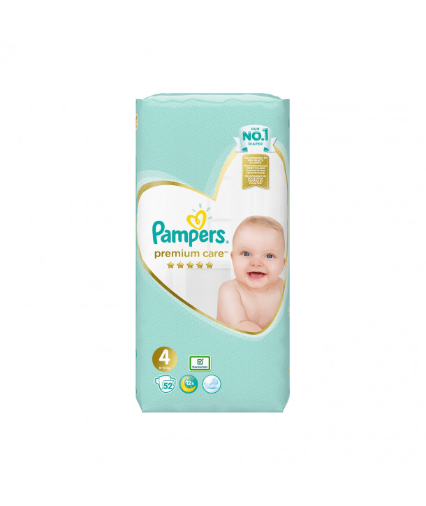 PAMPERS PREMIUM CARE SIZE 4 (9-14kg) 52 ΤΕΜΑΧΙΑ