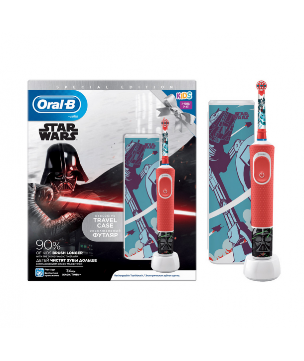 ORAL B STAR WARS ΗΛΕΚΤΡΙΚΗ ΟΔΟΝΤΟΒΟΥΡΤΣΑ ΚΟΚΚΙΝΗ