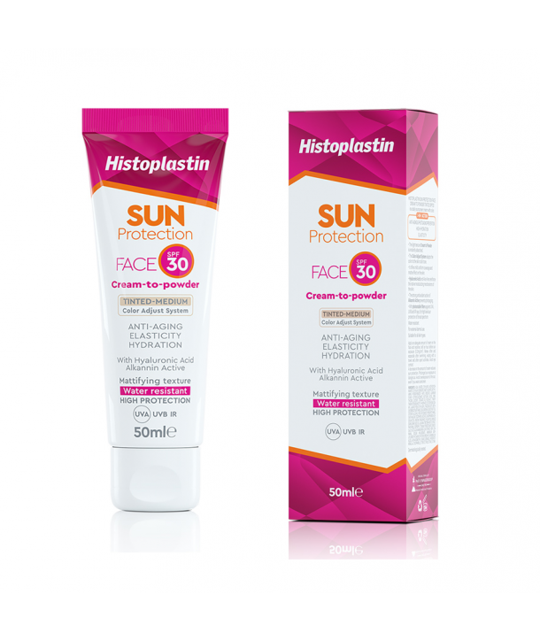 HISTOPLASTIN SUN PROTECTION TINTED FACE CREAM TO POWDER MEDIUM SPF30 50ml