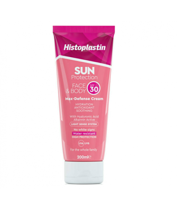 HISTOPLASTIN SUN PROTECTION MAX DEFENSE CREAM FACE BODY SPF30 200ml