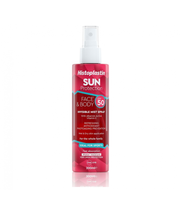 HISTOPLASTIN SUN PROTECTION FACE BODY INVISIBLE MIST SPRAY SPF50 200ml