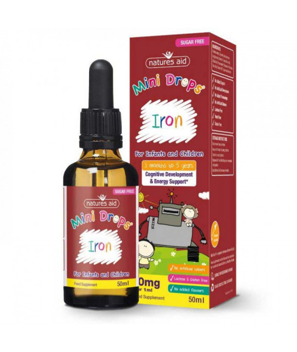 NATURES AID MINI DROPS IRON 50ml