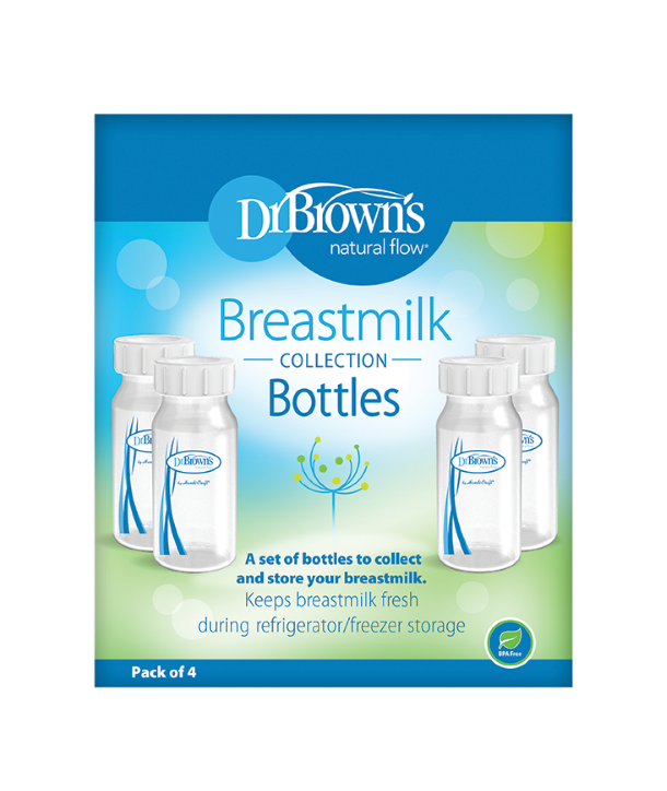 DR BROWN'S ΜΠΟΥΚΑΛΙΑ ΣΥΛΛΟΓΗΣ ΜΗΤΡΙΚΟΥ ΓΑΛΑΚΤΟΣ 4x120ml