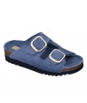 SCHOLL ILARY FLUFFY BLUE SLIPPERS