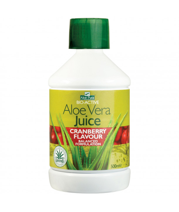 OPTIMA ALOE PURA ALOE VERA JUICE MAXIMUM STRENGTH CRANBERRY 500ml