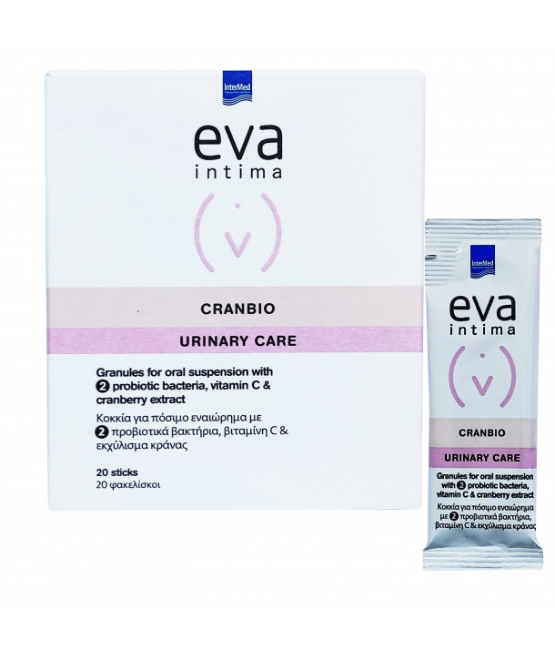 INTERMED EVA CRANBIO URINARY CARE 20 STICKS