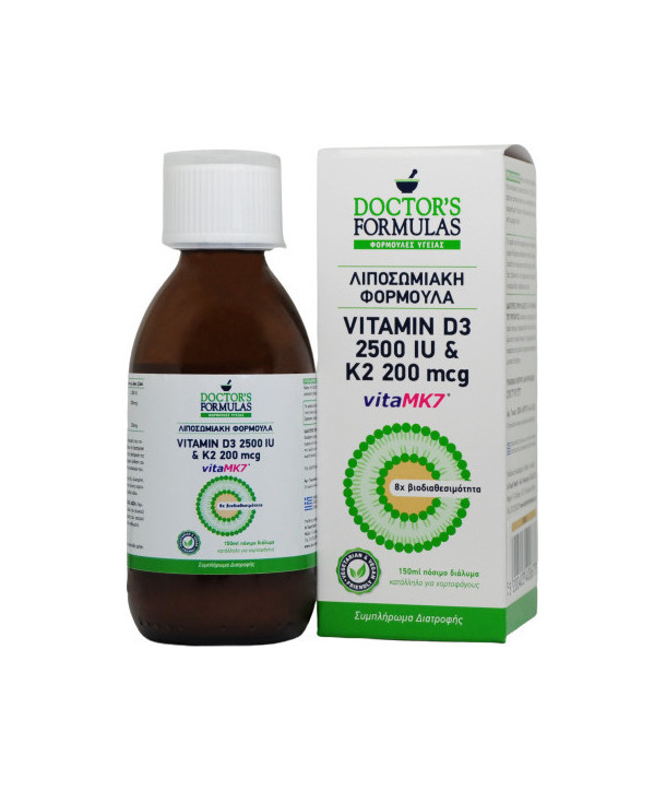 DOCTOR'S FORMULAS VITAMIN D3 2500 IU & K2 200mcg 150ml