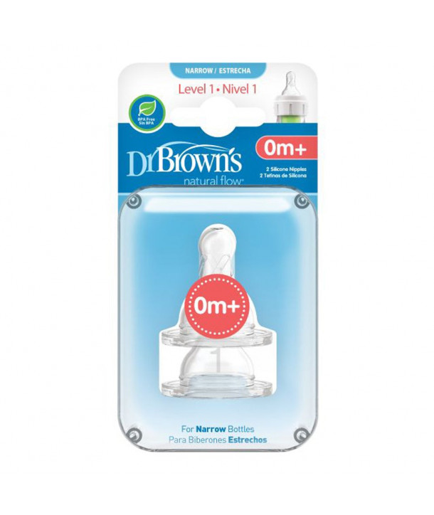 DR BROWN'S OPTIONS+ LEVEL 1 NARROW 0-3 MONTHS 2 PIECES