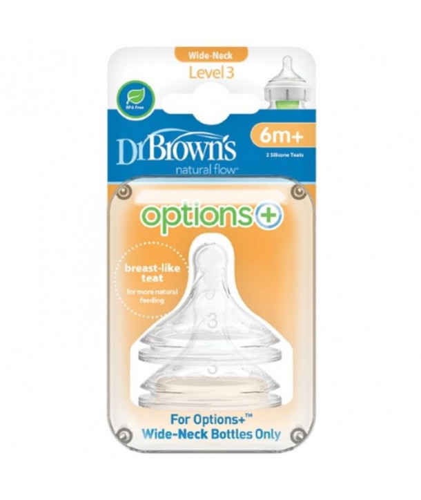 DR BROWN'S OPTIONS+ ΘΗΛΕΣ ΦΑΡΔΥ ΛΑΙΜΟ 6m+ ΕΠΙΠΕΔΟ 3 2 ΤΜΧ