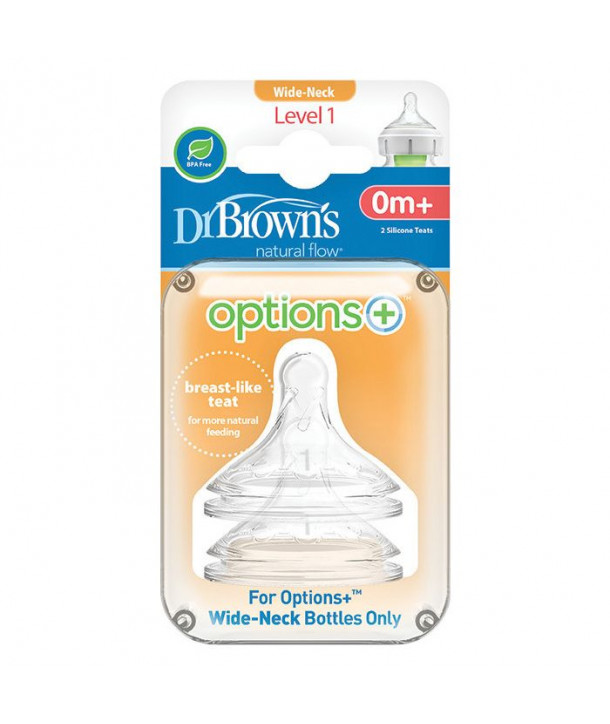 DR BROWN'S OPTIONS+ LEVEL 1 WIDE NECK 2 PIECES