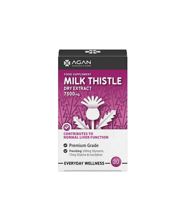 AGAN MILK THISTLE DRY EXTRACT 7500mg 30 TABS