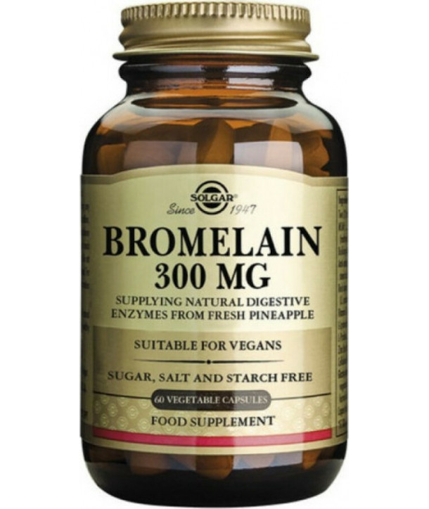 SOLGAR BROMELAIN 30mg 60 VEG CAPS