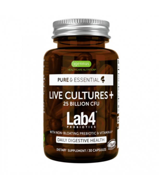 IGENNUS PURE ESSENTIAL LIVE CULTURES+ LAB 4 30 CAPS