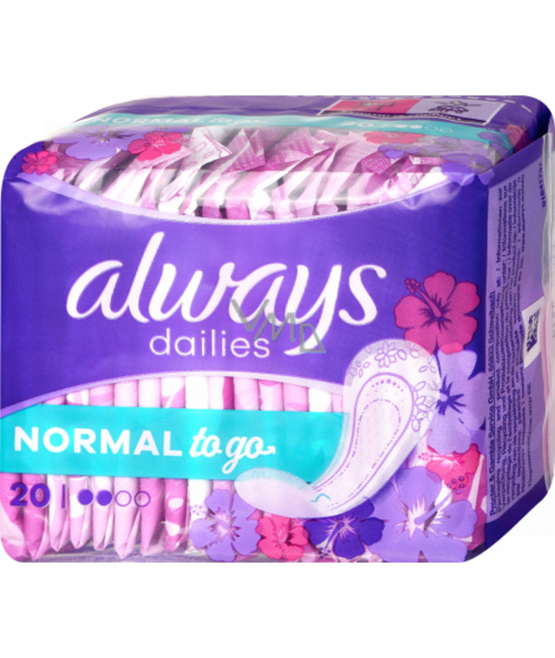 ALWAYS DAILIES NORMAL TO GO 20 PCS