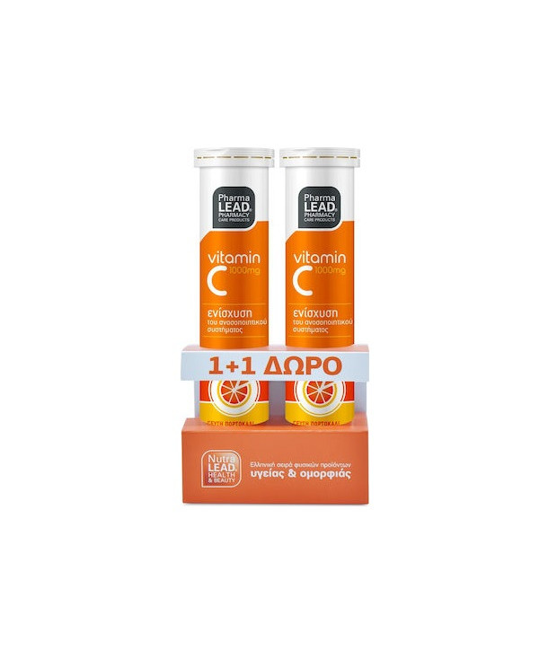 VITORGAN PHARMALEAD VITAMIN C 1000mg 20 ΑΝΑΒΡ.ΔΙΣΚΙΑ 1+1 ΔΩΡΟ