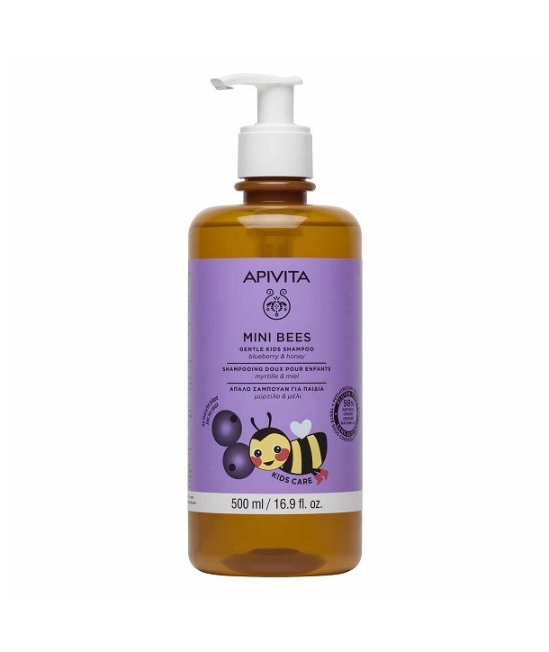 APIVITA MINI BEES GENTLE KIDS SHAMPOO BLUEBERRY HONEY 500ml