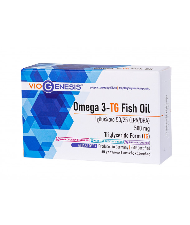 VIOGENESIS OMEGA 3 - TG FISH OIL 500mg 60 CAPS