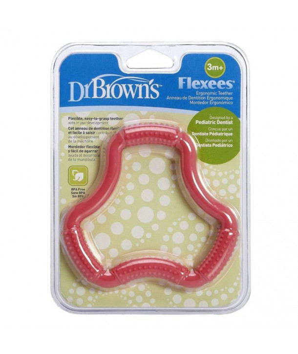 DR BROWN'S TEXTURED TEETHER PINK 3m+ 1 PIECE