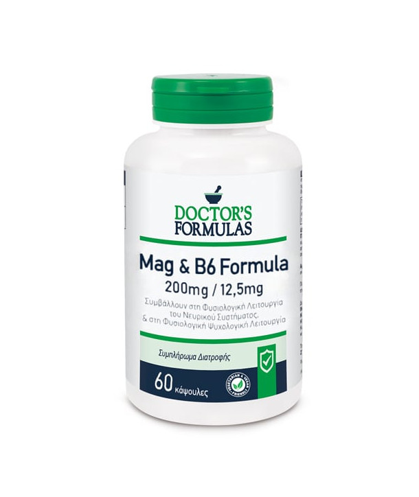 DOCTOR'S FORMULAS MAG 200mg & B6 12,5mg 60 CAPS