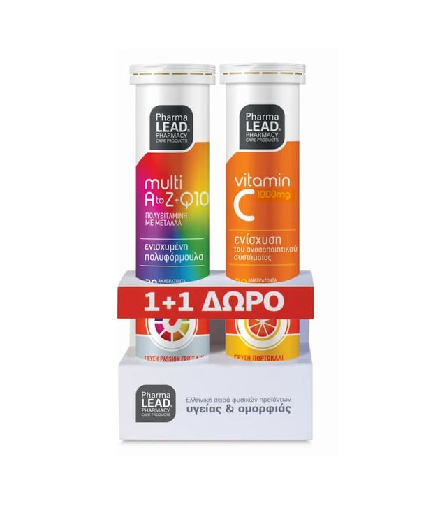 VITORGAN PHARMALEAD PROMO MULTI A TO Z + Q10 20 ΑΝΑΒΡ.ΔΙΣΚΙΑ & VITAMIN C 1000mg 20 ΑΝΑΒΡ.ΔΙΣΚΙΑ