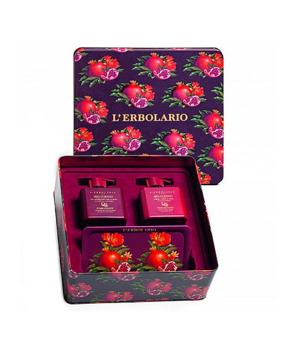 L'ERBOLARIO MELOGRANO POMEGRANATE BELLEZZA DUO BOX ΚΑΘΑΡΙΣΤΙΚΟ ΤΖΕΛ ΠΡΟΣΩΠΟΥ ΧΕΡΙΩΝ 250ml & ΚΡΕΜΑ ΣΩΜΑΤΟΣ-ΧΕΡΙΩΝ 250ml & ΔΙΣΚΑΚΙ