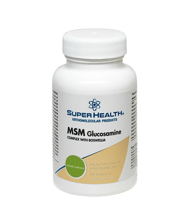 SUPER HEALTH MSM GLUCOSAMINE COMPLEX WITH BOSWELLIA 90 TABS