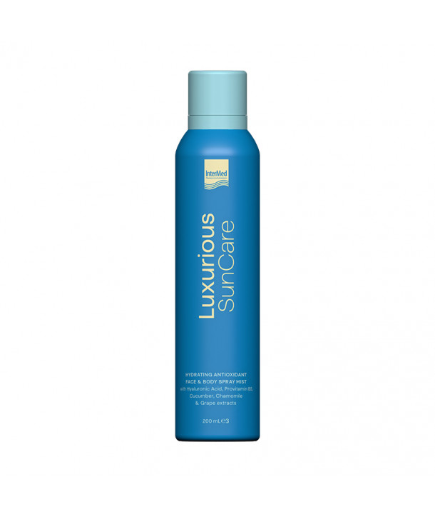 INTERMED LUXURIOUS SUNCARE HYDRATING ANTIOXIDANT FACE BODY SPRAY MIST 200ml