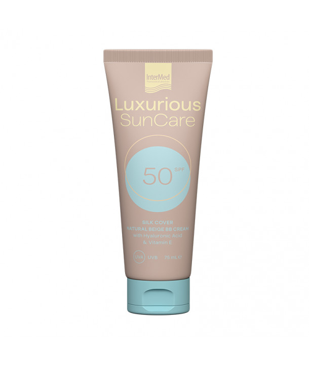 INTERMED LUXURIOUS SUNCARE SPF50 SILK COVER NATURAL BEIGE BB CREAM 75ml
