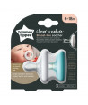 TOMMEE TIPPEE CLOSER TO NATURE BREAST LIKE SOOTHER 6-18m 2 PIECES