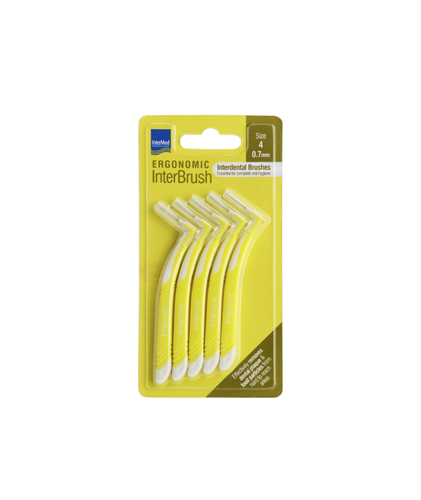 INTERMED ERGONOMIC INTERBRUSH YELLOW 0.7mm SIZE 4 5
