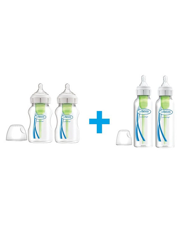 DR BROWN'S ANTICOLIC OPTIONS WIDE NECK 2x330ml & 2x270ml