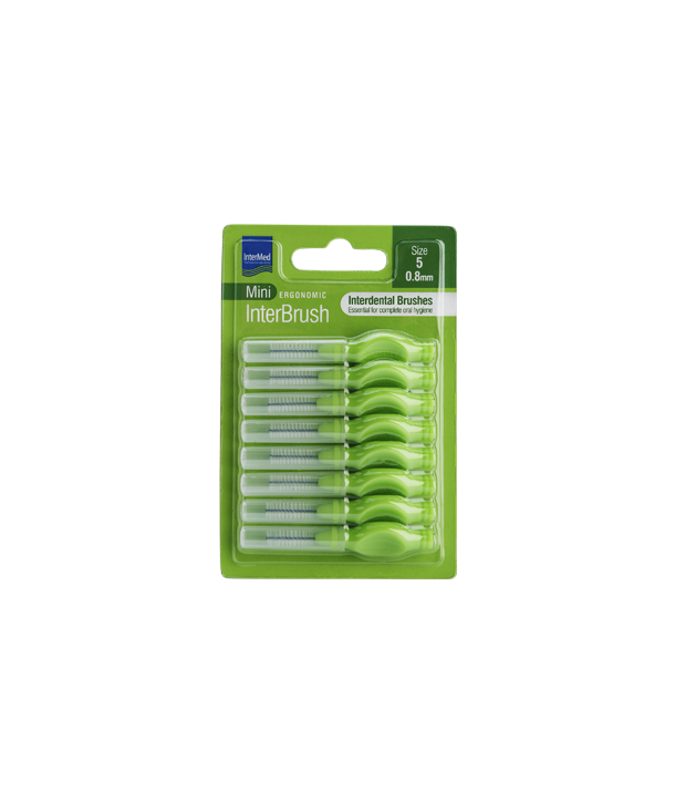 INTERMED MINI ERGONOMIC INTERBRUSH SIZE 5 0.8mm ΠΡΑΣΙΝΟ 8 ΤΜΧ