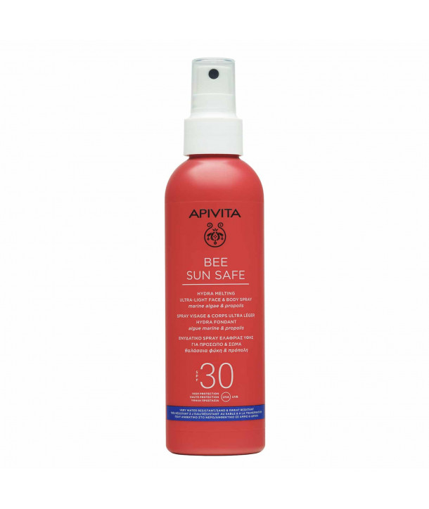 APIVITA BEE SUN SAFE HYDRA MELTING ULTRA LIGHT FACE & BODY SPRAY SPF30 200ml