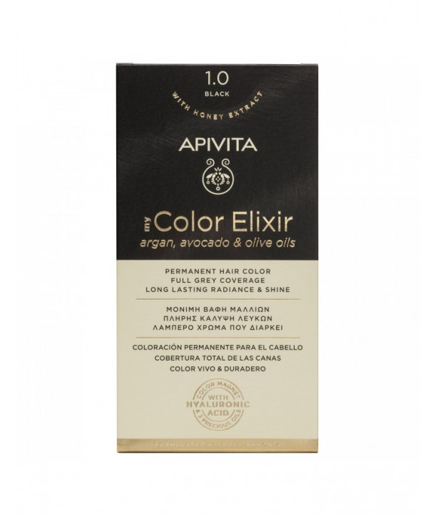 APIVITA MY COLOR ELIXIR ΒΑΦΗ ΜΑΛΛΙΩΝ 1.0 ΜΑΥΡΟ 50ml