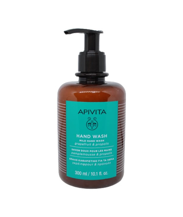 APIVITA MILD HAND WASH ΚΑΘΑΡΙΣΤΙΚΟ ΧΕΡΙΩΝ GRAPEFRUIT PROPOLIS 300ml