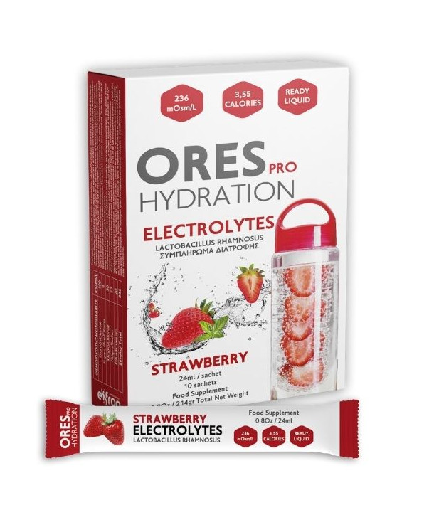 ORES PRO HYDRATION ELECTROLYTES STRAWBERRY 10 SACHETS