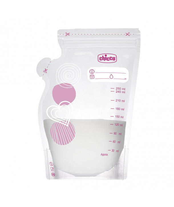 CHICCO BREAST MILK STORAGE BAGS 250ml 30 PCS