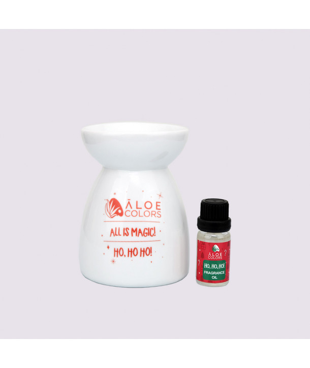 ALOE COLORS HO HO HO CERAMIC DIFFUSER & FRAGRANCE OIL