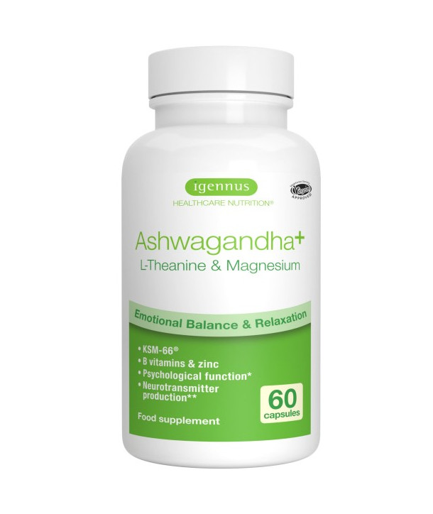 IGENNUS ASHWAGANDHA L-THEANINE & MAGNESIUM ADAPTOGEN COMPLEX 60 CAPS